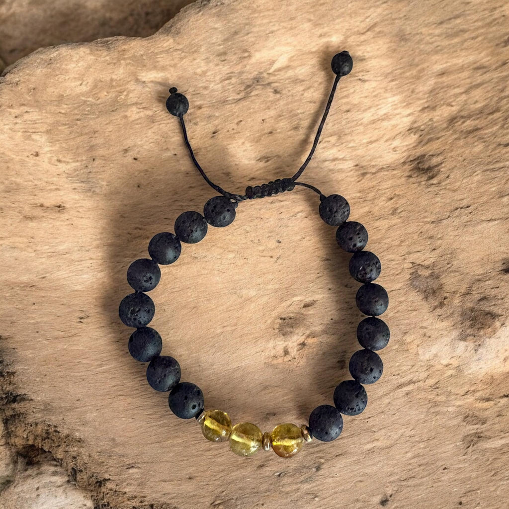 Fuego Interior · Pulsera Volcán & Ámbar